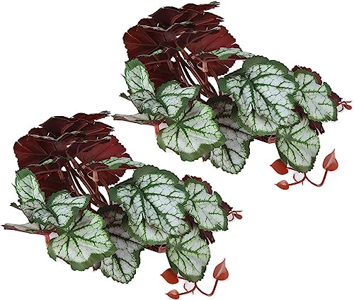 YSOLDA Künstliche Kunststoffpflanze/hängende Seiden-Terrarienpflanze mit Saugnäpfen/Aquarium-Dekoration, Kunststoffpflanzen für Reptilien, Haustiernester, Aquarien, 2 Stück (01) von YSOLDA