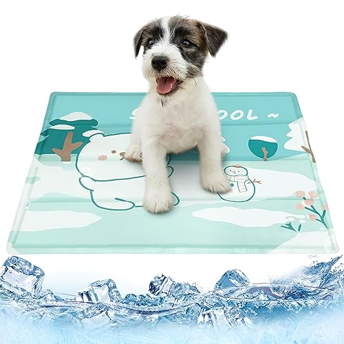 YSQEVN Kühlmatte für Hunde Kühlmatte für Katze mit Ungiftiges Gel Selbstkühlende Matte für Haustier Wasserdicht 50 * 40 cm von YSQEVN