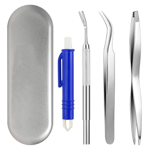 YSYONBOE Zeckenzange Metall 4er Set, Edelstahl Zeckenzange für Mensch/Hund/Katze Zeckenschlinge Profi Zeckenpinzette für Menschen, Kinder YSYONBOE Zeckenzange Metall 4er Set, Edelstahl Zeckenzange für Mensch/Hund/Katze Zeckenschlinge Profi Zeckenpinzette für Menschen, Kinder von YSYONBOE