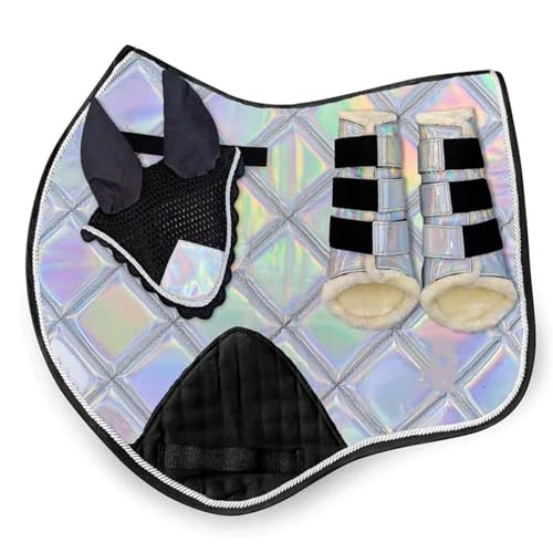 YShiuoL Sattelunterlage Schabracken-Set, Pferdestiefel, Laken, Pferdesport, Dressur, Sattelpolster-Set(Colorful) von YShiuoL