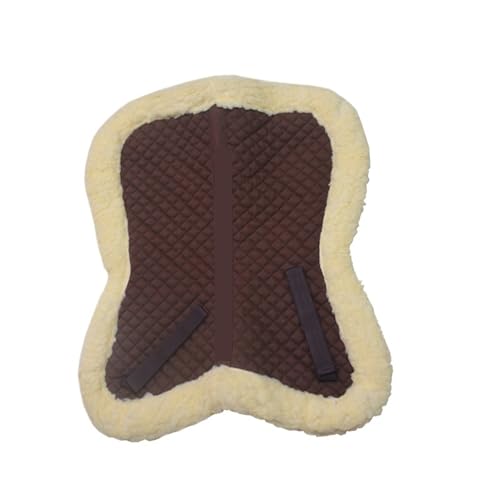 YShiuoL Sattelunterlage Wollplüsch-Pferdeschabracke, Schweißschock, schweißabsorbierend, Dickes Sattelkissen, Reitbedarf, Reitsport-Wettbewerb(Brown) von YShiuoL