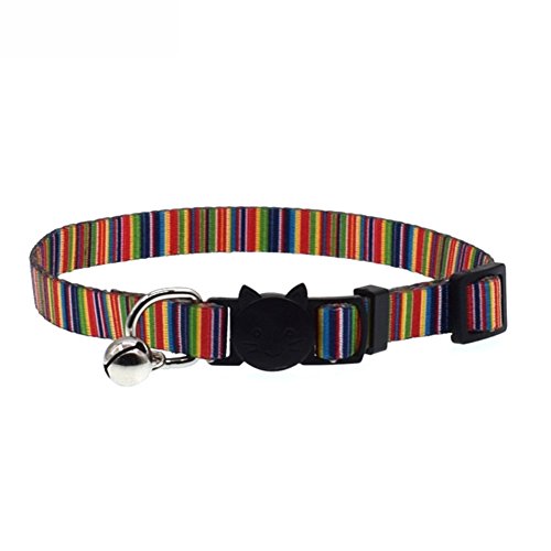 YSoutstripdu Fashion Lovely Bedruckt Sicherheit Schnalle Design Pet Cat Verstellbar Hals Halsband von Roadoor