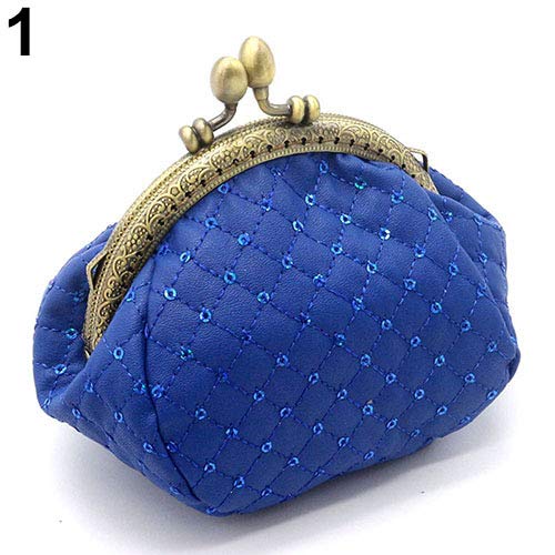 YSoutstripdu Women es Rhombic Pattern Wallet Card Coin Purse Clutch Handtasche Mini Bag-Blue/pink/Rose rot-White von YSoutstripdu