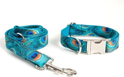 Halti Halsband für Hunde, Hundehalsband und Leine, Set mit Hundeleine mit O-Ring-Griff, weich und leicht zu reinigen, verstellbares Hundehalsband mit Schnellverschluss-Schnalle (Cyan, M) von YTBHSHXZ