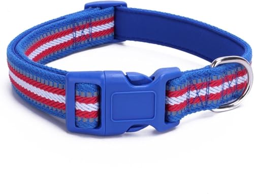 Halti Halsband für Hunde, taktisches Hundehalsband, niedlich, reflektierend, langlebig, breit, mit Sicherheitsverschluss, Schnalle für jede Hunderasse (Dunkelblau, Größe XL) von YTBHSHXZ