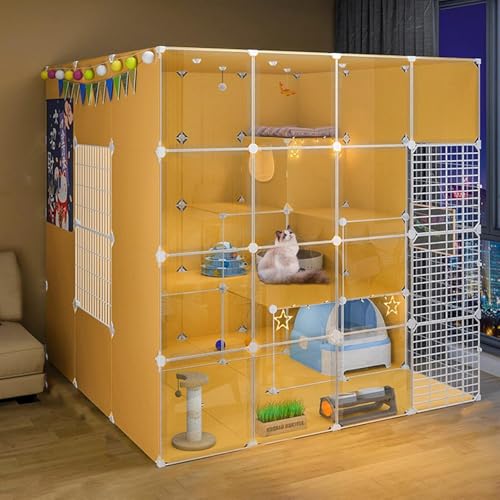 Katzenlaufstall, Haustierkäfige for Katzen, Hundekäfig, HD-Katzengehege for den Innenbereich, DIY-Design, schwarzer Kätzchenlaufstall for Haustierwelpen, Frettchen, Kaninchen, Igel, Meerschweinchen(14 Katzenlaufstall, Haustierkäfige for Katzen, Hundekäfig, HD-Katzengehege for den Innenbereich, DIY-Design, schwarzer Kätzchenlaufstall for Haustierwelpen, Frettchen, Kaninchen, Igel, Meerschweinchen(14 von YTBHSHXZ