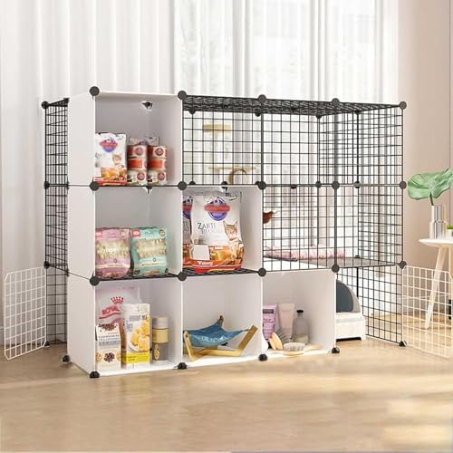 Katzenlaufstall, Katzenkäfige, Katzengehege for den Innenbereich, DIY, abnehmbarer Laufstall aus Metalldraht, Zwinger, stabil und sicher, leicht zu reinigen, Haustierkäfig, ideal for 1–4 Katzen(147x75 Katzenlaufstall, Katzenkäfige, Katzengehege for den Innenbereich, DIY, abnehmbarer Laufstall aus Metalldraht, Zwinger, stabil und sicher, leicht zu reinigen, Haustierkäfig, ideal for 1–4 Katzen(147x75 von YTBHSHXZ