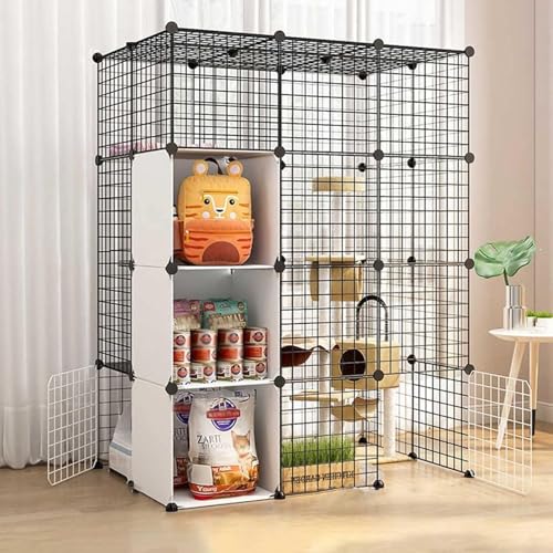 Katzenlaufstall, Katzenkäfige, Katzengehege for den Innenbereich, DIY, abnehmbarer Laufstall aus Metalldraht, Zwinger, stabil und sicher, leicht zu reinigen, Haustierkäfig, ideal for 1–4 Katzen(111x75 Katzenlaufstall, Katzenkäfige, Katzengehege for den Innenbereich, DIY, abnehmbarer Laufstall aus Metalldraht, Zwinger, stabil und sicher, leicht zu reinigen, Haustierkäfig, ideal for 1–4 Katzen(111x75 von YTBHSHXZ