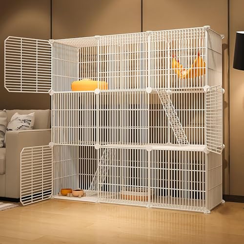 Katzenlaufstall, Katzenkäfige for den Innenbereich, große Katzenkiste, DIY-Haustierlaufstall, Katzenhaus, Kätzchengehege, abnehmbarer zusätzlicher Katzenstall, großer Übungsort, ideal for Katzen(White Katzenlaufstall, Katzenkäfige for den Innenbereich, große Katzenkiste, DIY-Haustierlaufstall, Katzenhaus, Kätzchengehege, abnehmbarer zusätzlicher Katzenstall, großer Übungsort, ideal for Katzen(White von YTBHSHXZ