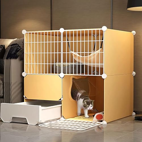 Katzenlaufstall for den Innenbereich, Abnehmbarer Metalldraht, DIY-Zwinger for den Innenbereich, Kiste mit Katzentoilette, Abnehmbarer Metalldraht-Zwinger, Übungsort, ideal for 1–4 Katzen(75x49x73cm) Katzenlaufstall for den Innenbereich, Abnehmbarer Metalldraht, DIY-Zwinger for den Innenbereich, Kiste mit Katzentoilette, Abnehmbarer Metalldraht-Zwinger, Übungsort, ideal for 1–4 Katzen(75x49x73cm) von YTBHSHXZ