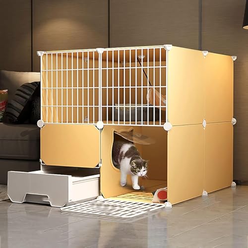 Katzenlaufstall for den Innenbereich, Abnehmbarer Metalldraht, DIY-Zwinger for den Innenbereich, Kiste mit Katzentoilette, Abnehmbarer Metalldraht-Zwinger, Übungsort, ideal for 1–4 Katzen(75x95x73cm) Katzenlaufstall for den Innenbereich, Abnehmbarer Metalldraht, DIY-Zwinger for den Innenbereich, Kiste mit Katzentoilette, Abnehmbarer Metalldraht-Zwinger, Übungsort, ideal for 1–4 Katzen(75x95x73cm) von YTBHSHXZ
