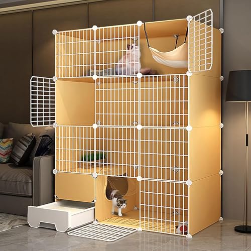 Katzenlaufstall for den Innenbereich, abnehmbarer Metalldraht, DIY-Zwinger for den Innenbereich, Kiste mit Katzentoilette, abnehmbarer Metalldraht-Zwinger, Übungsort, ideal for 1–4 Katzen(111x49x147cm Katzenlaufstall for den Innenbereich, abnehmbarer Metalldraht, DIY-Zwinger for den Innenbereich, Kiste mit Katzentoilette, abnehmbarer Metalldraht-Zwinger, Übungsort, ideal for 1–4 Katzen(111x49x147cm von YTBHSHXZ