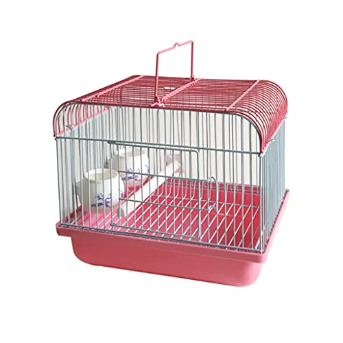 Vogelkäfig for Aufhängen, Vogelkäfig for kleine Papageien, Sittiche, Finken, Kanarienvögel, Wellensittiche, tragbar, klein, Reise-Vogelträger, Dekor von YTBHSHXZ