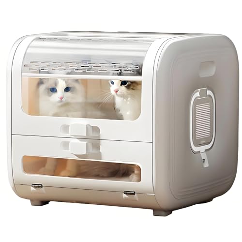 YTBHSHXZ 100L Schnelltrocknung in 30 Minuten, 360° Luftzirkulation, Katzen und Hunde unter 20 kg, Zeiteinstellung 1–120 von YTBHSHXZ