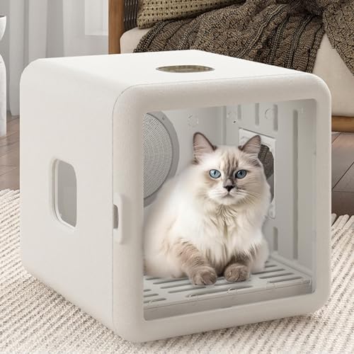 YTBHSHXZ 360-Grad-Trocknungsmaschine for Katzen mit intelligenter Temperaturregelung und Timer, ultraleise, schnelle Haustier-Trocknerbox(110V) von YTBHSHXZ