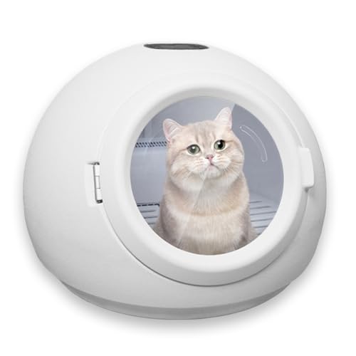 YTBHSHXZ 55 l mit Augenschutz, weiches Licht, 360-Grad-Trocknungs-Katzentrockner for Katzen und kleine Hunde, sichere Katzentrocknerbox(110V) von YTBHSHXZ