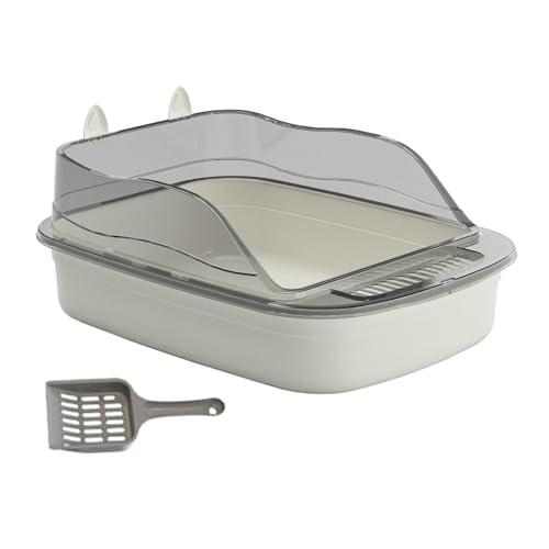 YTBHSHXZ große Katzentoiletten，. Katzentoilette Katzentoilette Spritzschutz Katzensandkasten mit hohem Rand Katzensandbecken Große Bettpfanne Katzentoilette,(Gray) von YTBHSHXZ