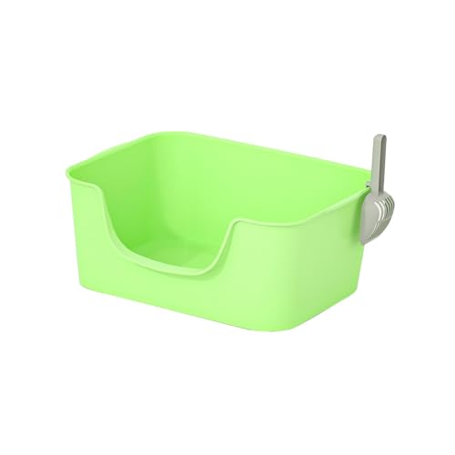 YTBHSHXZ große Katzentoiletten，. Oben offene Katzentoilette Katzentoilette Haustierbedarf for Hauskatzen Stabiles Katzensandbecken mit hoch angebrachter Kätzchentoilette,(Green) von YTBHSHXZ