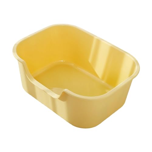 YTBHSHXZ große Katzentoiletten，. Oben offene Katzentoilette Katzentoilette Haustierbedarf for Hauskatzen Stabiles Katzensandbecken mit hoch angebrachter Kätzchentoilette,(Yellow) von YTBHSHXZ