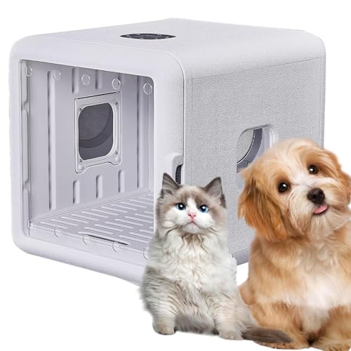 YTBHSHXZ mit 360°-Ganzkörpertrocknung, Temperaturregelung, 4 Geschwindigkeitsstufen und Timer, Safe Cat Dryer Box(110V) von YTBHSHXZ