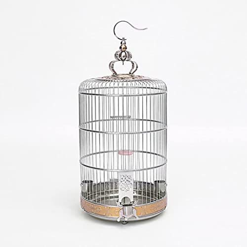 Vogelkäfige Edelstahl Vogelkäfige Metall Rund Vogelkäfig Groß Vogelhaus Träger Kreative Retro Vogelträger für Haus Garten Outdoor Leicht zu tragen Vogelkäfige Edelstahl Vogelkäfige Metall Rund Vogelkäfig Groß Vogelhaus Träger Kreative Retro Vogelträger für Haus Garten Outdoor Leicht zu tragen von YTGHBIML