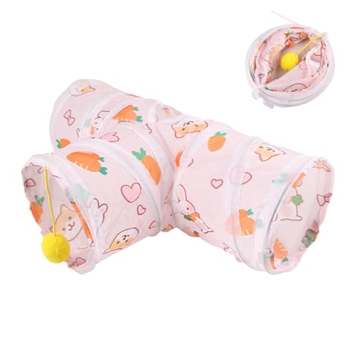 Bunny Tunnel für Kaninchen Innenräume, Tiertunnel - Haustier Rasting Pipe House - Faltbare Spielzeughasen -Tunnel Interactive Rohr für Kaninchen Frettchen Hamster Chinchilla Hedgehog verstecken und ru von YTGOCN
