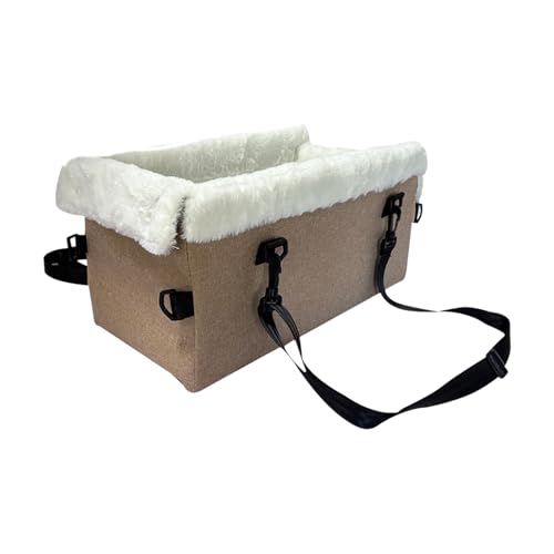 Hund Autositz für Mittelkonsole - Hunde Mittelkonsole Autositz Mit Sicherheitsverschluss - Haustierzubehör mit Kissen für Autoreisen Outdoor SUV Armlehne Fahrzeug vorne hinten und Innenbereich von YTGOCN