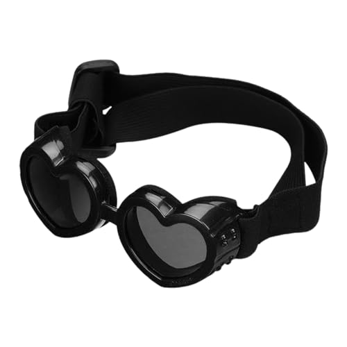 Hunde-Sonnenbrille in Herzform,Herz-Sonnenbrille für Hunde,Antibeschlag-Sonnenbrille für Haustiere | Anti-Fog-Sonnenbrille mit verstellbarem Riemen für Haustiere, Hunde-Sonnenbrillen, Hundebrill von YTGOCN