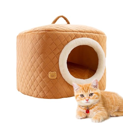 Katzenbetten für Wohnungskatzen,Katzenhäuser für Wohnungskatzen | Kätzchenbett Haustierhaus Winterkatzenbett,2-in-1 kleines Hundebett, Katzennestbett, halbgeschlossenes warmes Katzenbett für Kätzchen, Katzenbetten für Wohnungskatzen,Katzenhäuser für Wohnungskatzen | Kätzchenbett Haustierhaus Winterkatzenbett,2-in-1 kleines Hundebett, Katzennestbett, halbgeschlossenes warmes Katzenbett für Kätzchen, von YTGOCN