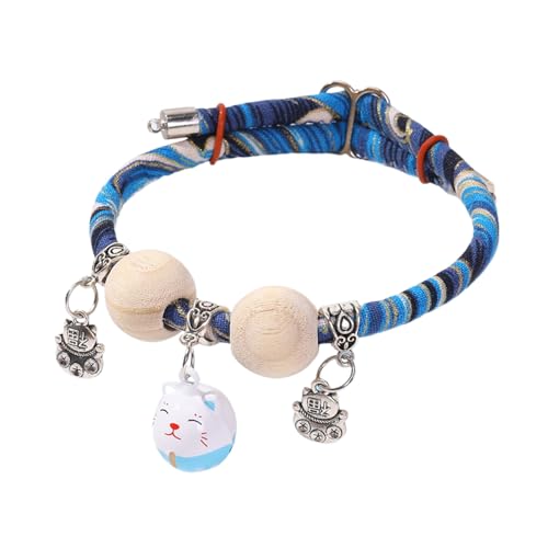 Katzenwelpen Halsband,Halsband Mit Zedernholzperlen - Verstellbare Schnalle für DREI Größen Indoor und Outdoor Verwendung von YTGOCN