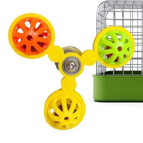 Nymphensittich Spielzeug, Rotierender Vogelkäfig Ball Mit Windmühle In Farbenfroh, Haustier Training Spielzeug Käfigzubehör Für Nymphensittich Sittich Ara Bewegung Spiel Beschäftigung Unterhaltung von YTGOCN