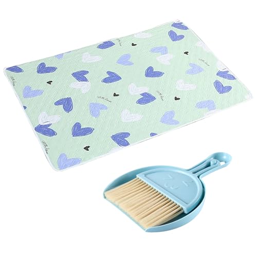 YTPAFK Meerschweinchen-Käfigauskleidung, 3-teiliges Set mit Reinigungswerkzeugen, waschbare und saugfähige Einstreu für Kleintiere, 70 x 90 cm, Käfigeinsatz, Besen und Kehrschaufel für Meerschweinchen YTPAFK Meerschweinchen-Käfigauskleidung, 3-teiliges Set mit Reinigungswerkzeugen, waschbare und saugfähige Einstreu für Kleintiere, 70 x 90 cm, Käfigeinsatz, Besen und Kehrschaufel für Meerschweinchen von YTPAFK