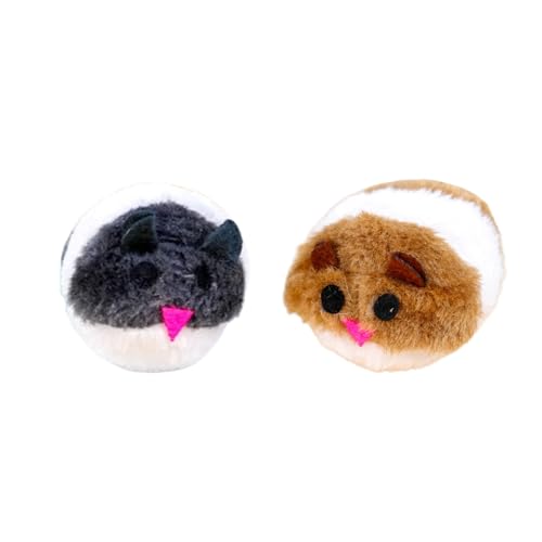 YTRUOYI 3 Stück Uhrwerk Maus Spielzeug Kreatives Spielzeug Maus Aufziehmaus Lustiges Plüsch-Maus Spielzeug für Katze Hund Haustier (zufällige Farbe) von YTRUOYI