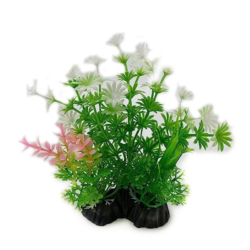 YTtkku Künstliche Wasserpflanze, Grünpflanze, Aquarium, Landschaft, Heimdekoration, Ornamente, Simulationsdekoration, Aquarium-Pflanze, lebendig, schwimmend, realistisch, klein von YTtkku