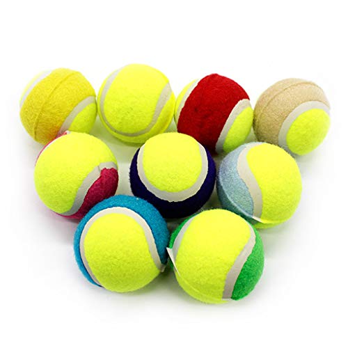 YU-HELLO Tennisbälle aus weichem Gummi, quietschend, für kleine Hunde, 16 Stück von YU-HELLO