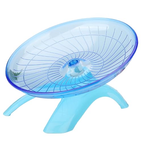 YUANGUNGUN 12 Zoll Silent Hamster Wheel - UFO Laufrad für Kleintiere (Blau, Ultra Leise & Sicher) von YUANGUNGUN