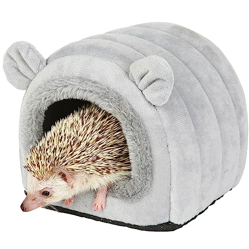 YUANST Igelbett Höhle Nest Versteck Hamster Meerschweinchen Kleintiere Käfig Zubehör Warmes Haus Grau YUANST Igelbett Höhle Nest Versteck Hamster Meerschweinchen Kleintiere Käfig Zubehör Warmes Haus Grau von YUANST
