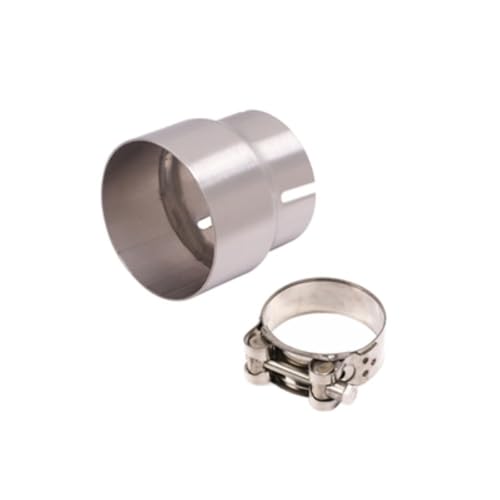 YUANYAO Geeignet for Motorrad-Auspuffreduzierrohr-Verbindungsrohradapter-Reduzierstück aus Edelstahl for Schalldämpfer-Auspuffrohr(51mm-58mm) von YUANYAO