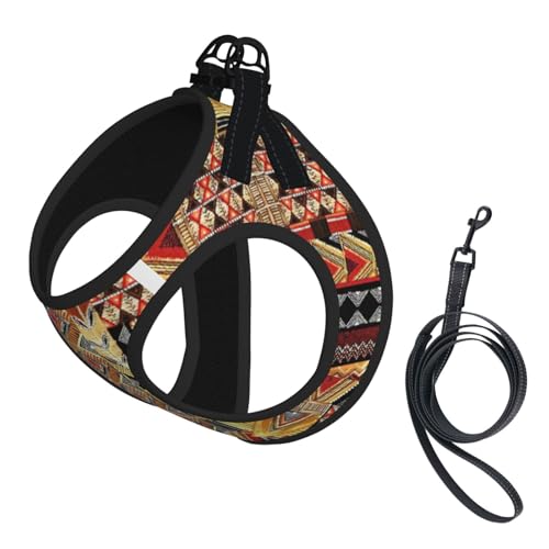 Afrikanisches Textil-Patchwork-Druck, Welpengeschirr mit reflektierendem Muster, Hundezubehör für kleine, mittelgroße und große Hunde und Katzen Afrikanisches Textil-Patchwork-Druck, Welpengeschirr mit reflektierendem Muster, Hundezubehör für kleine, mittelgroße und große Hunde und Katzen von YUBVCF