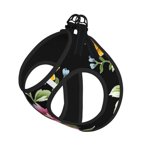 Handbemaltes Sommer-Geschirr mit Blumendruck, reflektierend, Hundezubehör für kleine, mittelgroße und große Hunde und Katzen Handbemaltes Sommer-Geschirr mit Blumendruck, reflektierend, Hundezubehör für kleine, mittelgroße und große Hunde und Katzen von YUBVCF