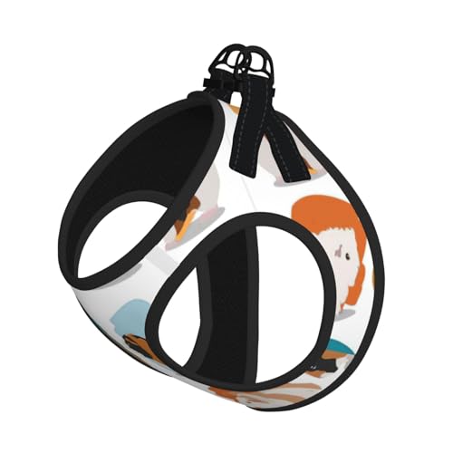 Hundegeschirr mit Meerschweinchen-Illustrationsdruck, reflektierend, Hundezubehör für kleine, mittelgroße und große Hunde und Katzen Hundegeschirr mit Meerschweinchen-Illustrationsdruck, reflektierend, Hundezubehör für kleine, mittelgroße und große Hunde und Katzen von YUBVCF