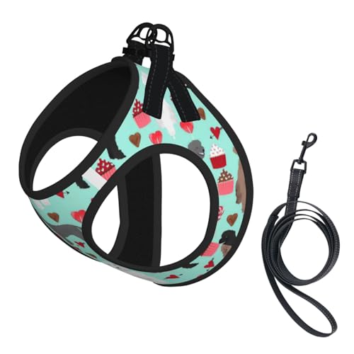 Hundegeschirr mit Pudelmotiv, reflektierend, für kleine, mittelgroße und große Hunde und Katzen Hundegeschirr mit Pudelmotiv, reflektierend, für kleine, mittelgroße und große Hunde und Katzen von YUBVCF