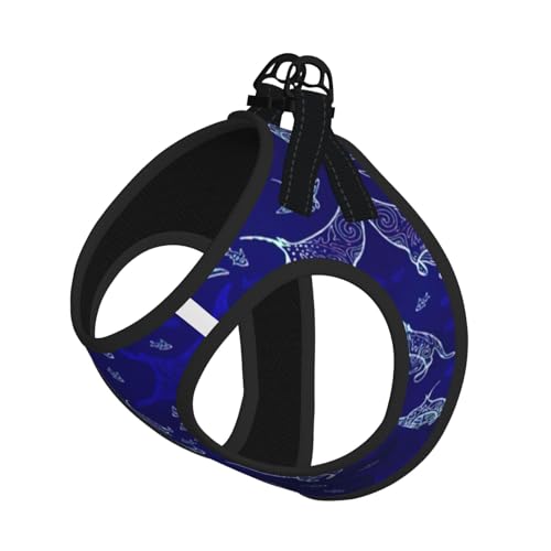 Manta Welpengeschirr mit Rochen und Fischen, reflektierend, Hundezubehör für kleine, mittelgroße und große Hunde und Katzen Manta Welpengeschirr mit Rochen und Fischen, reflektierend, Hundezubehör für kleine, mittelgroße und große Hunde und Katzen von YUBVCF