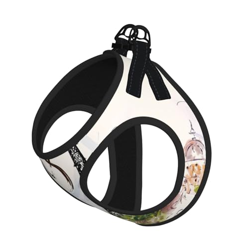 Sommer-Geschirr mit Eiffelturm-Aufdruck, reflektierend, Hundezubehör für kleine, mittelgroße und große Hunde und Katzen Sommer-Geschirr mit Eiffelturm-Aufdruck, reflektierend, Hundezubehör für kleine, mittelgroße und große Hunde und Katzen von YUBVCF