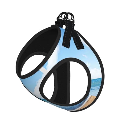 Welpengeschirr in Herzform, romantischer Stranddruck, reflektierend, Hundezubehör für kleine, mittelgroße und große Hunde und Katzen Welpengeschirr in Herzform, romantischer Stranddruck, reflektierend, Hundezubehör für kleine, mittelgroße und große Hunde und Katzen von YUBVCF