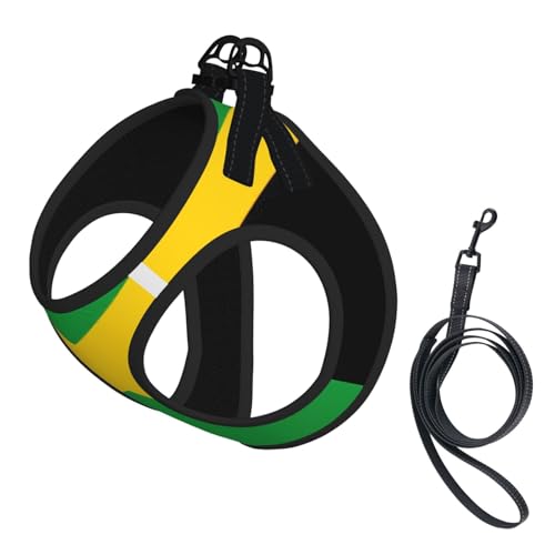 Welpengeschirr mit Jamaika-Flagge, reflektierend, Hundezubehör für kleine, mittelgroße und große Hunde und Katzen Welpengeschirr mit Jamaika-Flagge, reflektierend, Hundezubehör für kleine, mittelgroße und große Hunde und Katzen von YUBVCF