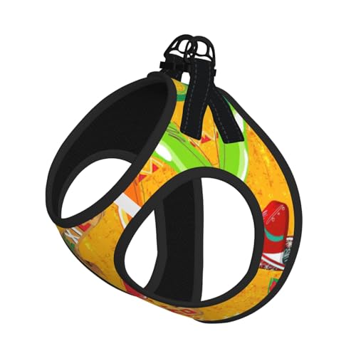 Welpengeschirr mit Kaktushut und Chili-Pfeffer-Druck, reflektierend, Hundezubehör für kleine, mittelgroße und große Hunde und Katzen Welpengeschirr mit Kaktushut und Chili-Pfeffer-Druck, reflektierend, Hundezubehör für kleine, mittelgroße und große Hunde und Katzen von YUBVCF