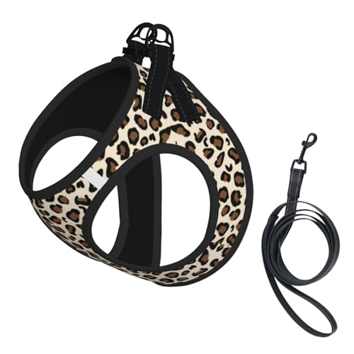 Welpengeschirr mit Leopardenmuster, reflektierend, Hundezubehör für kleine, mittelgroße und große Hunde und Katzen Welpengeschirr mit Leopardenmuster, reflektierend, Hundezubehör für kleine, mittelgroße und große Hunde und Katzen von YUBVCF