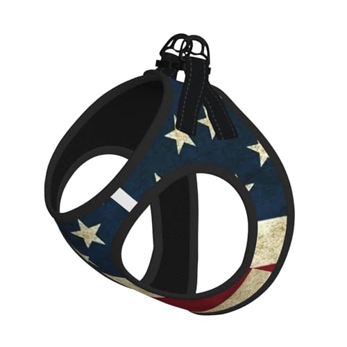 Welpengeschirr mit amerikanischer Flagge, reflektierend, Hundezubehör für kleine, mittelgroße und große Hunde und Katzen Welpengeschirr mit amerikanischer Flagge, reflektierend, Hundezubehör für kleine, mittelgroße und große Hunde und Katzen von YUBVCF