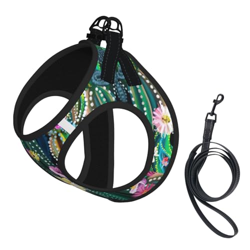 Welpengeschirr mit blühendem Kaktusdruck, reflektierend, Hundezubehör für kleine, mittelgroße und große Hunde und Katzen Welpengeschirr mit blühendem Kaktusdruck, reflektierend, Hundezubehör für kleine, mittelgroße und große Hunde und Katzen von YUBVCF